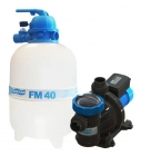 Kit de Filtro e Bomba p/ piscinas Fm 40 + Bmc 50 1/2 Cv Sodramar
